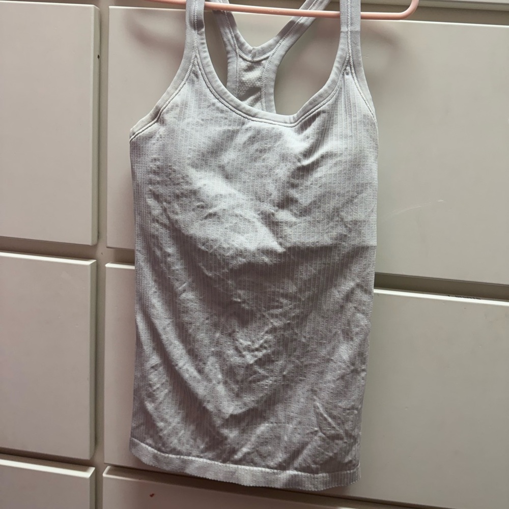 Lululemon ebb to street white tank